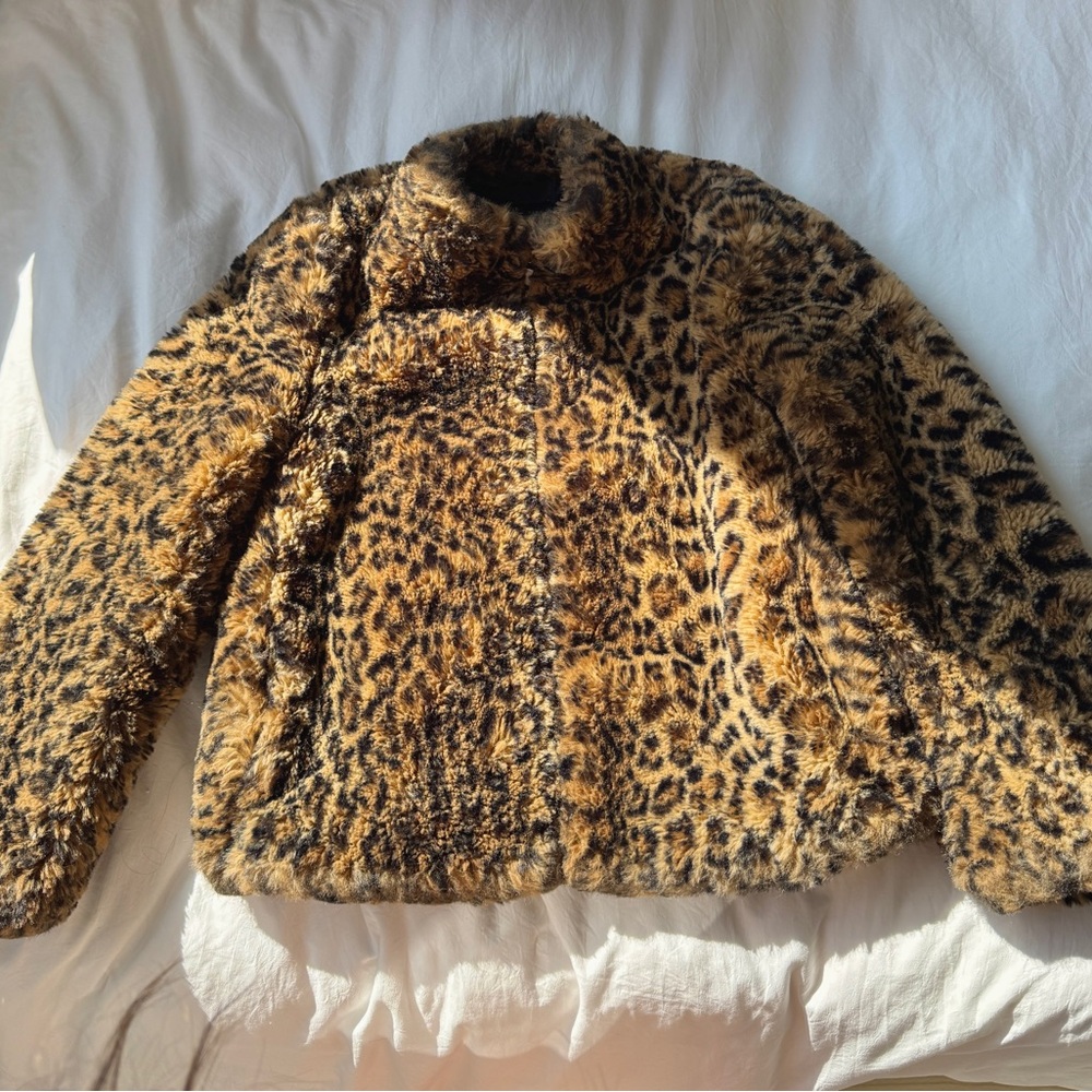 Zara TRF Collection Faux Fur Cheetah Jacket